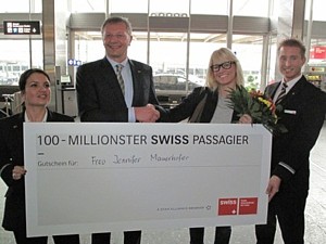 H SWISS έφτασε τους 100.000.000 επιβάτες