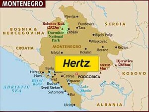 Autohellas Hertz και στο Μαυροβούνιο