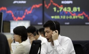 Stock-exchange-dealing-room-of-the-Korea