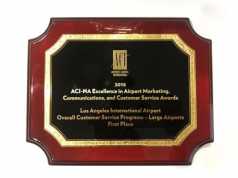 LOS ANGELES INTERNATIONAL AIRPORT AWARDED BEST OVERALL CUSTOMER SERVICE PROGRAM BY AIRPORTS COUNCIL INTERNATIONAL – NORTH AMERICA