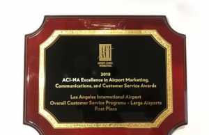 LOS ANGELES INTERNATIONAL AIRPORT AWARDED BEST OVERALL CUSTOMER SERVICE PROGRAM BY AIRPORTS COUNCIL INTERNATIONAL – NORTH AMERICA