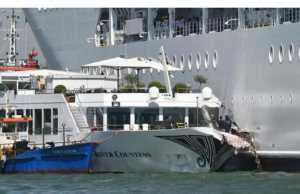 Cruise ship MSC Opera smashes into Venice dock leaving at least five injured - watch video