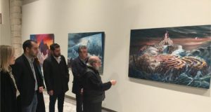 Πλήθος κόσμου στα εγκαίνια της έκθεσης ζωγραφικής του Ρουσσέτου Παναγιωτάκη