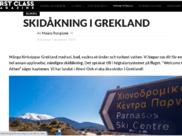 First Class Magazine Σουηδίας: Κάνοντας σκι στην Ελλάδα