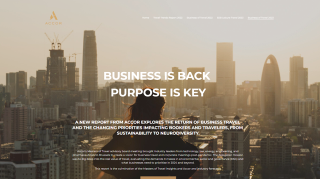 Accor: Business Travel is Back - Purpose is Key