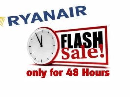 Ryanair Flash Sales 48 hrs