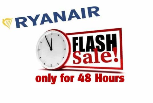 Ryanair Flash Sales 48 hrs
