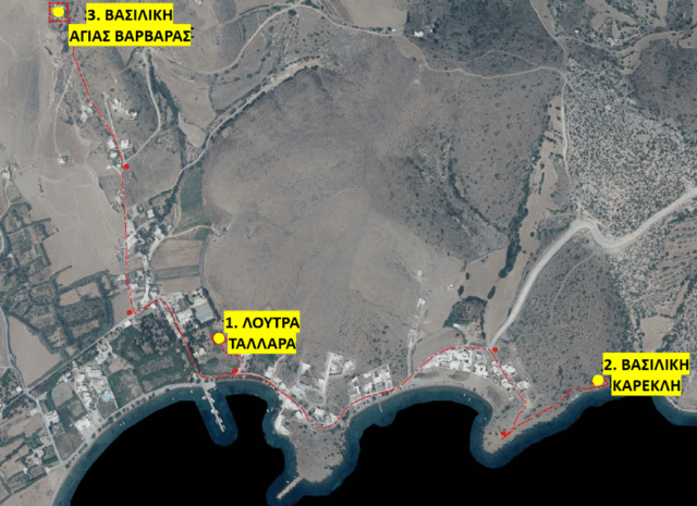 Χωρική τοποθέτηση των τριών μνημείων