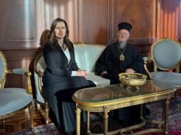 Εθιμοτυπική επίσκεψη της Υπουργού Τουρισμού στον Οικουμενικό Πατριάρχη κ.κ. Βαρθολομαίο, στο Φανάρι