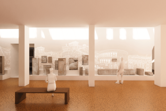 Φωτορεαλιστική απεικόνιση. Ενότητα «Πανόραμα» στη Στοά (ΕΠ)