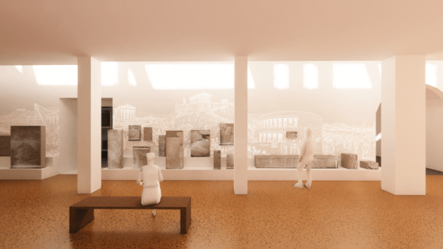 Φωτορεαλιστική απεικόνιση. Ενότητα «Πανόραμα» στη Στοά (ΕΠ)