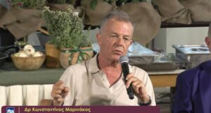 Ο Πρόεδρος του Τουριστικού Οργανισμού Πελοποννήσου Κωνσταντίνος Μαρινάκος στην ημερίδα στη Νεάπολη Βοιών Λακωνίας