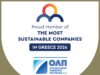 Badge marking PPA S.A. as a proud member of The Most Sustainable Companies in Greece 2026, with the PPA logo.