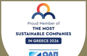Badge marking PPA S.A. as a proud member of The Most Sustainable Companies in Greece 2026, with the PPA logo.